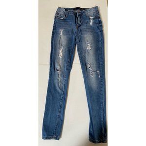 Distressed skinny jeans woman’s 5